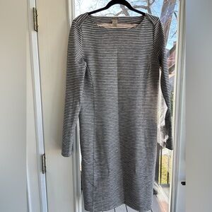 Duluth Trading Co Striped Long Sleeve Dress